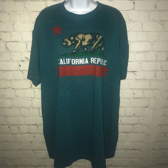 Fifth Sun Other - *GREEN "CALIFORNIA REPUBLIC" T-SHIRT W/ BEAR